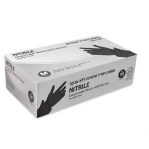 אריזה כפפות ניטריל שחורות